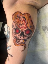 Tattoo Steve Skull Snake